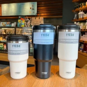 Voeso's-Tasse à café portable avec isolation double couche et isolation froide, crème glacée, acier inoxydable, grande capacité, nouveau
