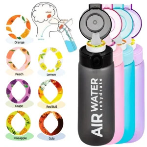 Bouteille d'eau à saveur de fruit de 750ml/25oz, 0 sucre, 0 calories, tasse de sport avec 7 dosettes de fruits, idéale pour les sports de fitness en plein air