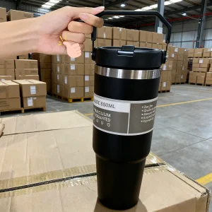 Tasse à café thermique en acier inoxydable de grande capacité de 30oz, tasse Thermos Portable, flacon sous vide, bouteille d'eau chaude isolée