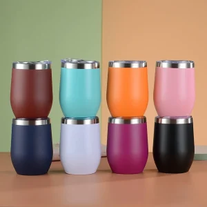 Tasse en coquille d'œuf de 12oz, bouteille Thermos en acier inoxydable, tasses à café portables, bouteille d'eau, voyage, maison, bureau, école, outils de boisson