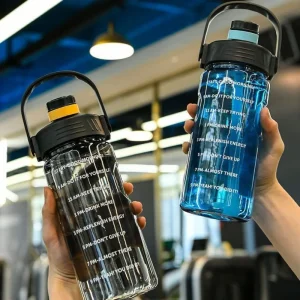 Tasse d'eau de très grande capacité pour étudiants, Sports de plein air et Fitness, bouteille d'eau résistante aux chocs et aux hautes températures