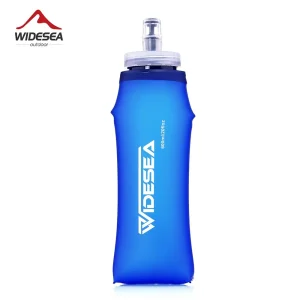 ESEA-Bouteille d'Eau Douce Pliable pour Camping, Flcopropriété d'Hydratation pour la Course en Plein Air, Vélo de Taille, Sans BPA, 600ml