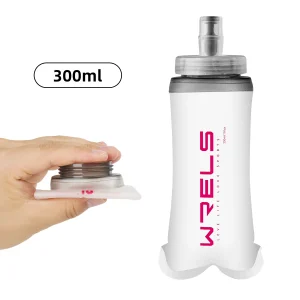 1pc nouvelle bouteille d'eau douce de grand calibre pliable bouteille d'eau de sport pratique pour le cyclisme, la randonnée, la sentier, la course à pied, le Fitness