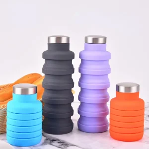 Bouteille d'eau pliable en Silicone, réutilisable, sans BPA, tasse de randonnée Portable pour les voyages d'alpinisme en plein air, 1 pièce